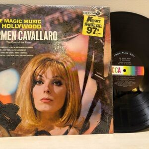 Vintage Carmen Cavallaro "The Magic Music of Hollywood" LP Vinyl Record